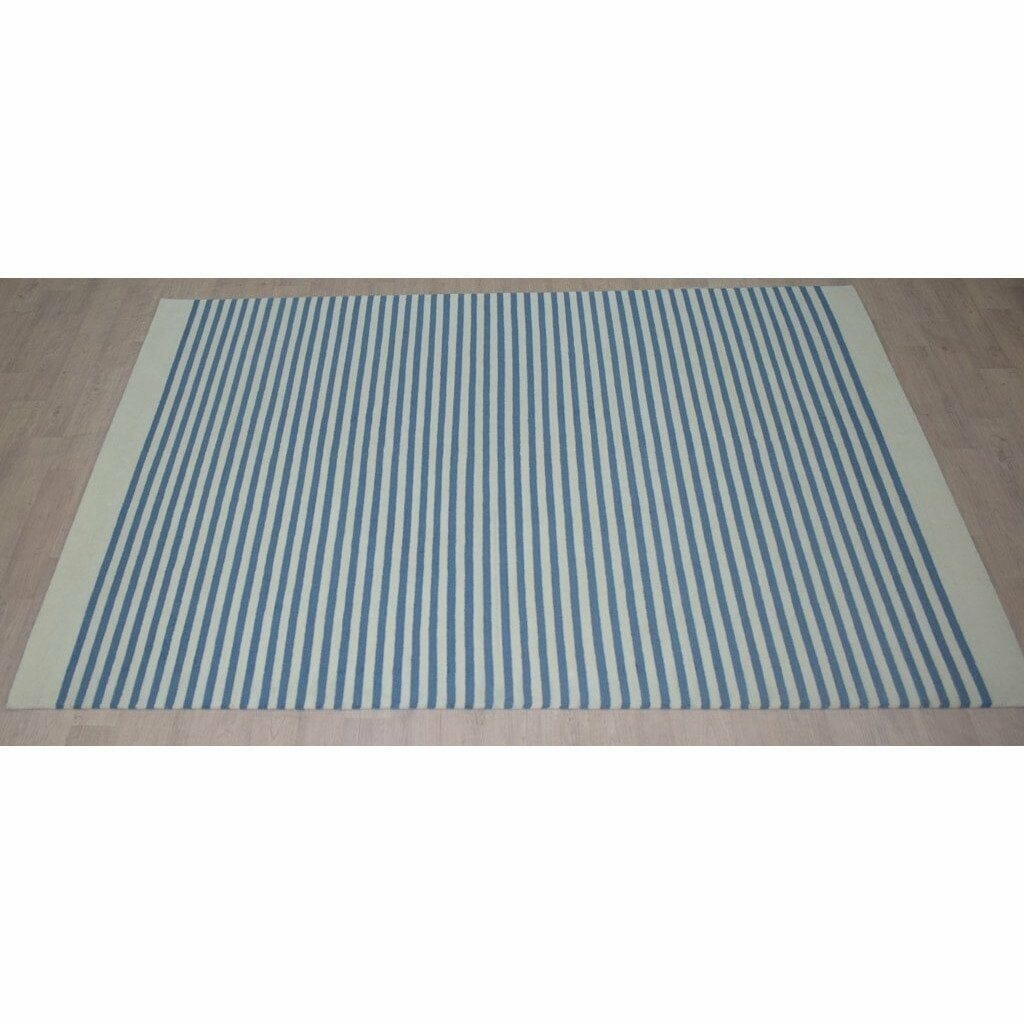 Sailor Stripe Wool Handknotted handknotted tibetan 60 knot Organic Weave Shop 