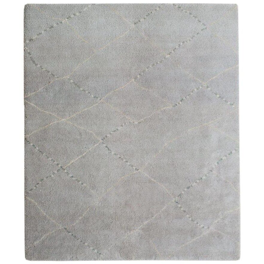 Samuel Grey Moroccan Shag Wool handknotted tibetan 60 knot Organic Weave Shop 3' x 10' RUNNER Grey 