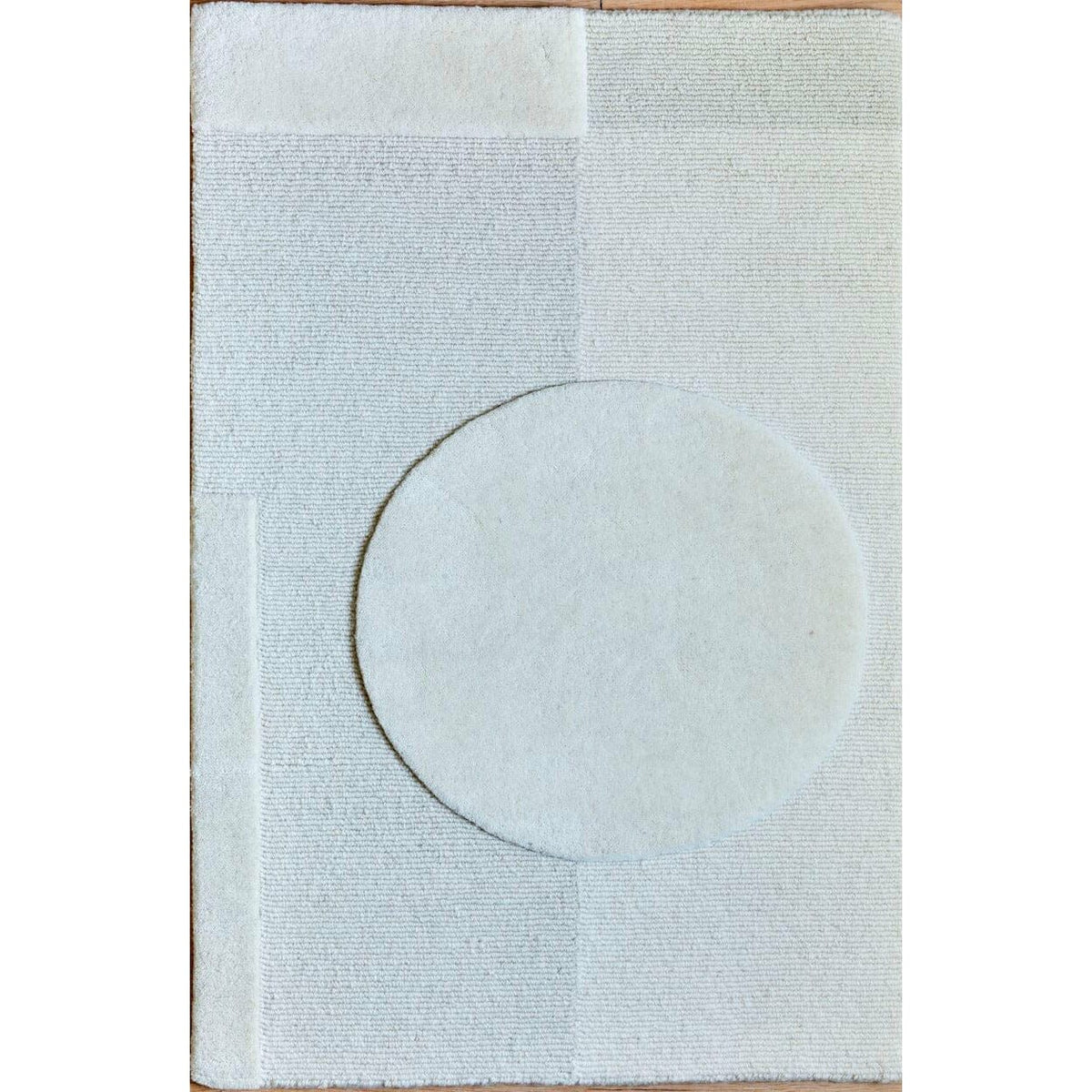 Bermuda Ivory Tibetan Handknotted Wool handknotted tibetan 60 knot Organic Weave Shop 