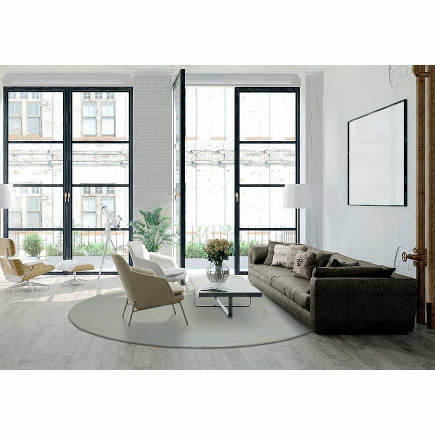 Seersucker Wool + Cotton Shag Ivory Round Rugs Organic Weave Shop 