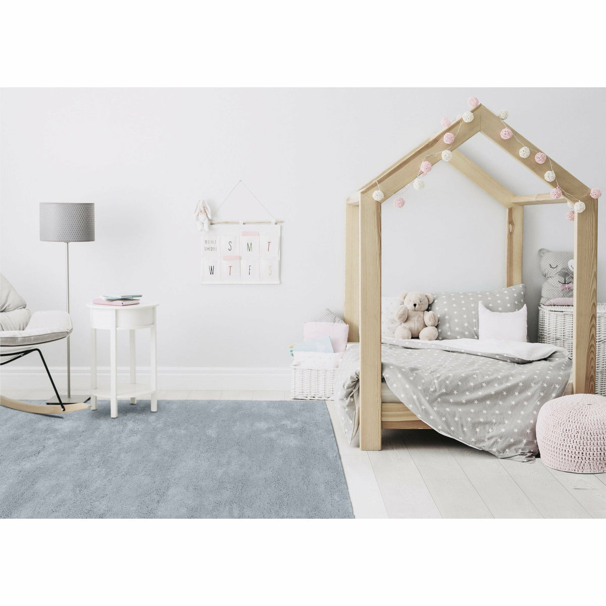 Signature Cotton Shag Light Grey handtufted cotton Organic Weave Shop 