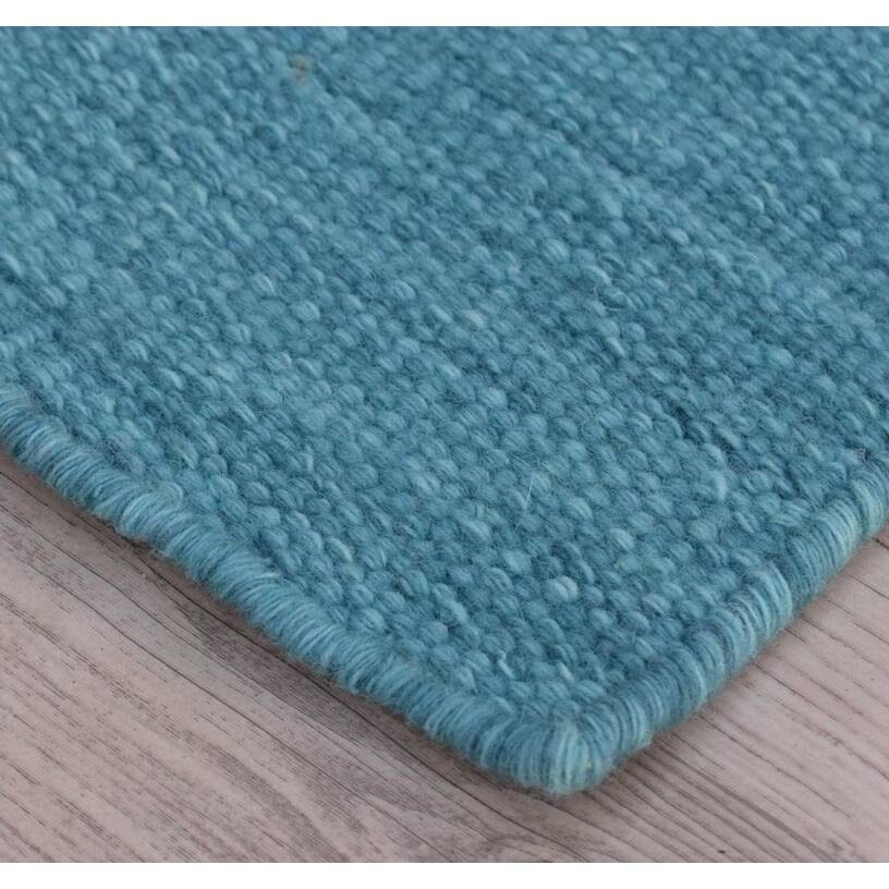 Signature Wool Flatweave children&#39;s Organic Weave Shop 6&#39;x9&#39; Turquoise 