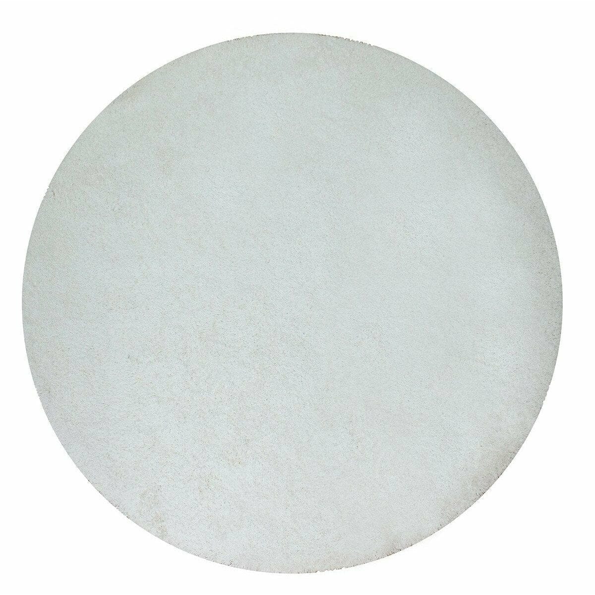 Signature Cotton Shag - 12 Colors Available handtufted cotton Organic Weave Shop 6&#39; Round/Circle Ivory 