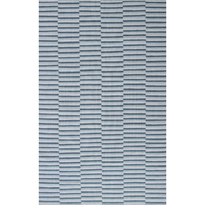 Tate Wool Flatweave Blue 5x8 wool flatweave Organic Weave Shop 