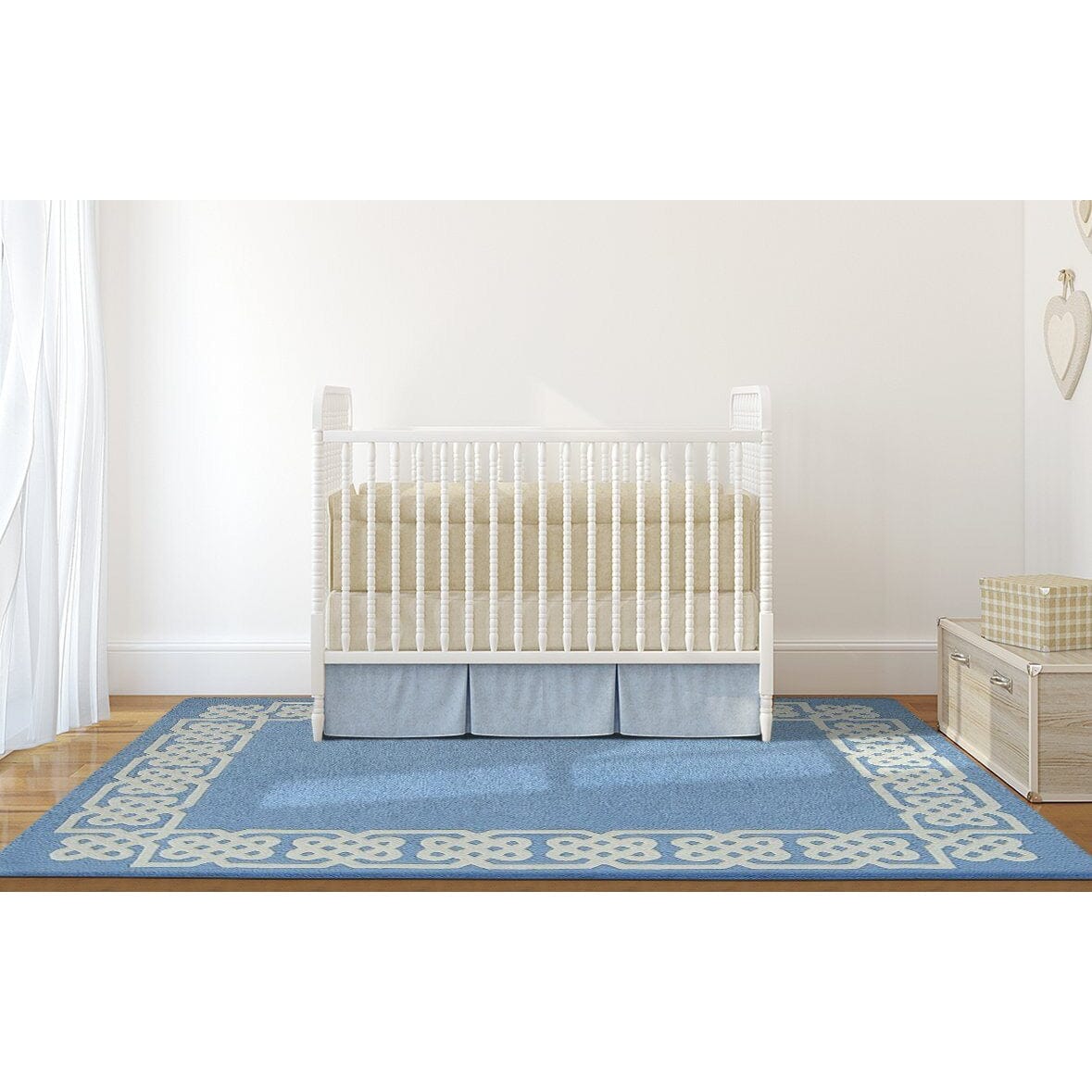 Worth Avenue Wool Rug Blue handtufted wool Organic Weave Shop 