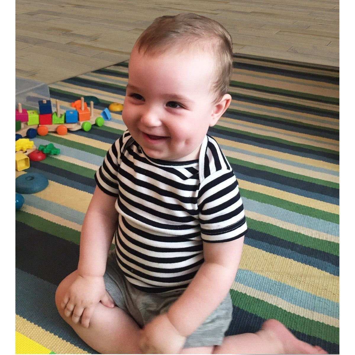 Stripe Multi Cotton Flatweave cotton flatweave Organic Weave Shop 