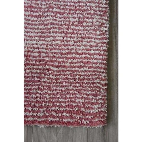 Seersucker Wool + Cotton Shag - 12 Colors Available handtufted wool + cotton shag Organic Weave Shop 6&#39; Circle/Round Coral 